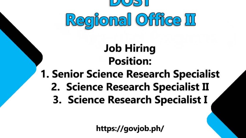 dost regional office II job hiring opportunities